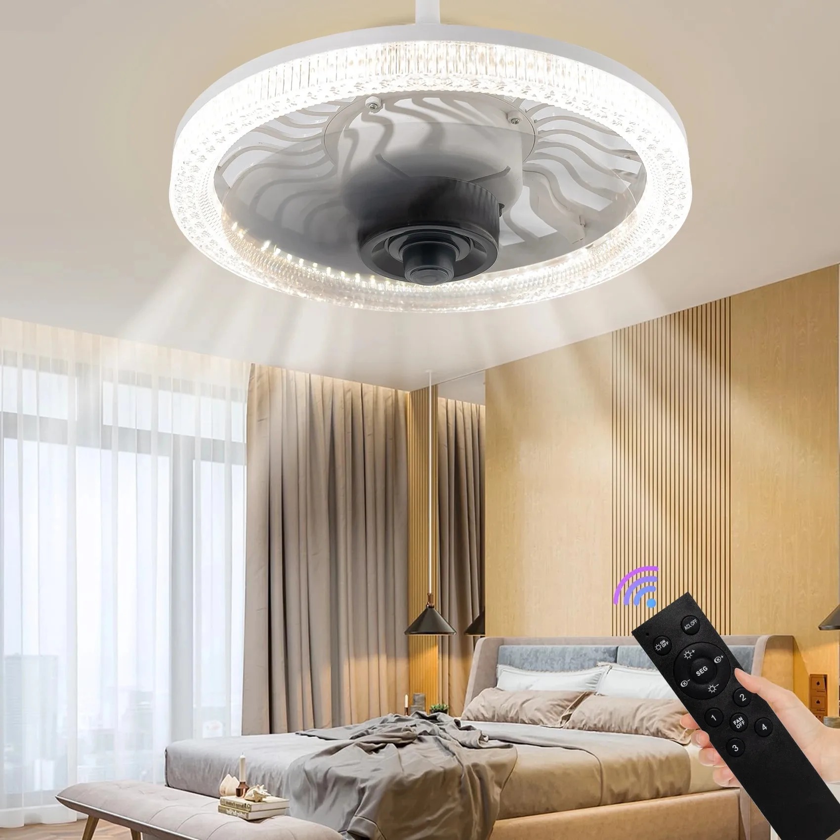 Commercial Kitchen Lights - الذكية LED مروحة السقف الخفيفة مع