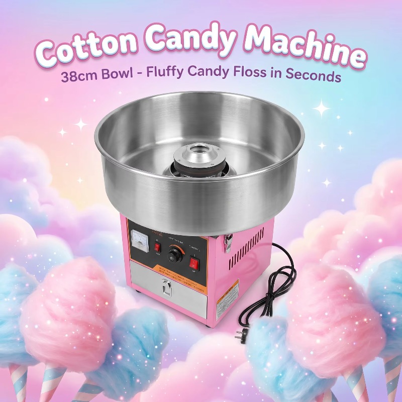 آلة صنع حلوى القطن الكهربائية  - مراجعة Candy Floss Machine Commercial وسعره